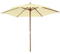 Outsunny Parasol de jardin extšŠrieur parasol droit double toit Hexagonal Grande Taille de Jardin ? 2,5 x 2,3H m Bois de Bambou crššme