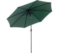 Outsunny Parasol de jardin extšŠrieur Parasol droit inclinable ? 3 m en mšŠtal Rond Polyester 180g/m? manivelle inclinable Vert