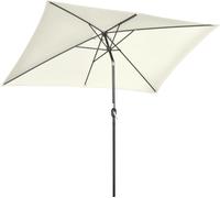 Outsunny Parasol de jardin Parasol droit inclinable rectangulaire aluminium polyester haute densitšŠ 3 x 2 m crššme