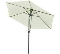 Outsunny Parasol de jardin parasol droit parasol hexagonal inclinable Ø 2,3 x 2,16 m métal polyester haute densité 180 g/m² crème