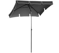 Outsunny Parasol de jardin Parasol droit rectangulaire inclinable alu métal polyester haute densité 2 x 1,3 m gris