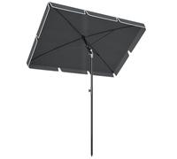 Outsunny Parasol de jardin Parasol droit rectangulaire inclinable alu métal polyester haute densité 2 x 1,3 m gris