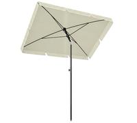 Outsunny Parasol de jardin Parasol droit rectangulaire inclinable alu métal polyester haute densité 2 x 1,3 m beige clair