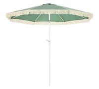 Outsunny Parasol de jardin parasol extérieur inclinable à franges avec manivelle 8 baleines dim. Ø 2,65 x 2,45 H m vert