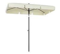 Outsunny Parasol de Jardin Rectangulaire Inclinable 2 x 1,3 m Beige Clair | Parasol Droit, Alu Métal, Polyester Haute Densité