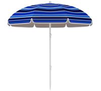 Outsunny Parasol de plage Ø 1,8 m grand parasol inclinable pliable protection solaire UPF50+ légère sac de transport multicolore