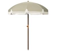Outsunny Parasol de Plage à Frange Protection UV 40+ 8 Baleines Vert