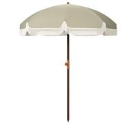 Outsunny Parasol de plage parasol d'extérieur rond parasol à frange protection UV 40 + avec 8 baleines sac de transport inclus vert