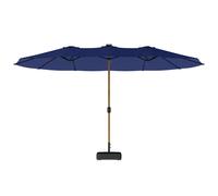Outsunny Parasol Double de Jardin à Manivelle, 4.7x2.8 m, Bleu Foncé