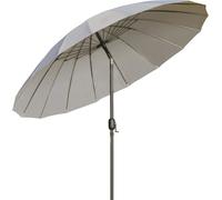 Outsunny Parasol droit parasol de jardin inclinable rond avec 18 baleines manivelle m?t en mšŠtal fibre de verre ? 2,5 m polyester haute densitšŠ gris
