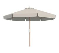 Outsunny Parasol droit parasol de jardin rond grande taille de jardin ? 3 m bois de bambou gris