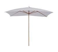 Outsunny Parasol droit rectangulaire Parasol de jardin grande taille grande taille dim. 3L x 2l x 2,5H m blanc