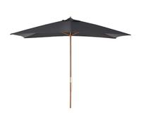 Outsunny Grand Parasol Rectangulaire Gris Robuste Anti-UV pour Jardin Aosom France