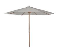 Outsunny Parasol en bois 300 cm Parasol de jardin Parasol de balcon en bambou Gris