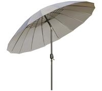 Outsunny Parasol inclinable rond avec manivelle métal polyester haute densité Ø255 cm Hauteur 240 cm gris