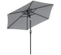 Outsunny - parasol - Métal - 230x230x216cm - Gris