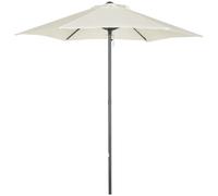Outsunny Parasol Rond Jardin Grande Taille Ø1,96x2Hm Mât Aluminium Toile Beige Aosom France