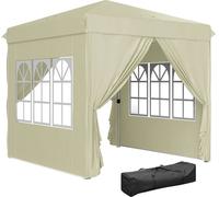 Outsunny Pavillon env.2,5x2,5m, hydrofuge stable résistant à l'hiver Pop-up Pavillon pliable, protection UV 50+