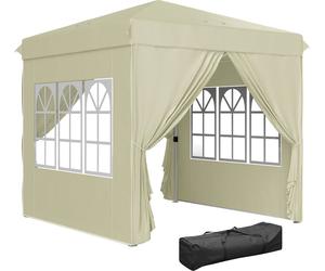 Outsunny Pavillon env.2,5x2,5m, hydrofuge stable résistant à l'hiver Pop-up Pavillon pliable, protection UV 50+
