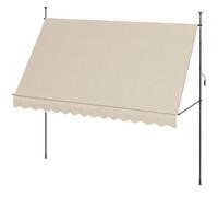 Outsunny Pergola Autoportante Rétractable Métal Polyester Sable Inclinable 3,5x1,2x2,1-3m Aosom France