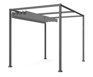 Outsunny Pergola bioclimatique rétractable 2,98x2,13x2,22 m structure métal époxy anticorrosion toile polyester haute densité 180 g/m² incluse gris