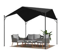 Outsunny Pergola Pavillon 3x3 m Imperméable Stable Résistant à l'hiver Protection solaire avec toit à deux pans Entretoises triangulaires