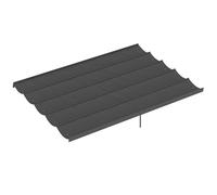 Outsunny Toile de toit pour pergola tonnelle rétractable de 4 x 3 m - toile uniquement 350 x 260 cm gris foncé