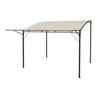 Outsunny Pergola tonnelle de jardin avec auvent réglable acier polyester haute densité 3 x 2,5 m crème