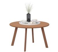 Outsunny Petite Table Basse Ronde Patins Antidérapants Orange | Cadre Métal, pour Extérieur, Jardin, Balcon, Terrasse, Salon, Ø70x42cm
