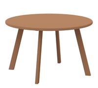 Outsunny Petite table basse ronde, table d'appoint avec patins antidérapants, cadre en métal, pour jardin, Ø 70 x 42 cm, orange