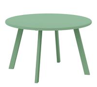 Outsunny Petite table basse ronde, table d'appoint avec patins antidérapants, cadre en métal, pour jardin, Ø 70 x 42 cm, vert