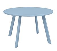 Outsunny Petite table basse ronde, table d'appoint avec patins antidérapants, cadre en métal, pour jardin, Ø 70 x 42 cm, bleu