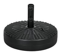 Outsunny Pied de Parasol Base de Parasol Support de Parasol à remplir d'eau et de Sable en HDPE pour mât Ø 38 et 48 mm - Ø51 x 36H cm Noir
