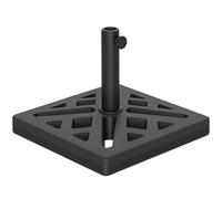 Outsunny Pied de parasol carršŠ 15 kg, support parasol en bšŠton, base de parasol pour m?t de ? 32, 38, 48 mm, design ajouršŠ, socle de parasol pour jardin patio terrasse, 45 x 45 x 33,5 cm, noir