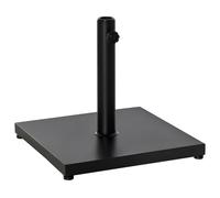 Outsunny Pied de parasol carré, socle parasol extérieur, Ø 35,38 et 48 mm, poids net 18 Kg, pour jardin patio terrasse, noir