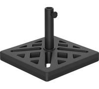 Outsunny Pied de parasol carršŠ 15 kg, support parasol en bšŠton, base de parasol pour m?t de ? 32, 38, 48 mm, design ajouršŠ, socle de parasol pour jardin patio terrasse, 45 x 45 x 33,5 cm, noir