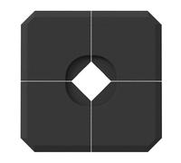Outsunny Pied de Parasol Lot de 4 Dalles pour Parasol à Lester - A remplir d'eau jusqu'à 80 kg ou de Sable jusqu'à 120 kg - dim. tot. 100L x 100l x 9,5H cm HDPE Noir