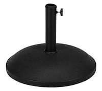 Outsunny Pied de Parasol Rond 25 kg, Support Parasol en Ciment pour Piscine terrasse Jardin Patio, Ø 49 x 37 cm, Noir