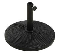 Outsunny Pied de Parasol Rond Base de Lestage Ø 44,5 x 32 cm HDPE Noir | Poids Net 12,5 KG, HDPE et Ciment