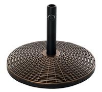 Outsunny Pied de Parasol Rond Base de lestage Ø 53 x 40 cm Poids Net 25 KG HDPE et Ciment Noir Bronze