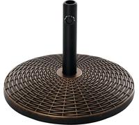 Outsunny Pied de parasol rond base de lestage ? 53 x 40 cm poids net 25 KG HDPE et ciment noir bronze