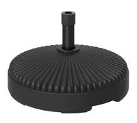 Outsunny Pied de Parasol Rond, Support Parasol en HDPE, Base de Parasol Remplissage Eau Sable, Socle de Parasol, Design en Forme de Soleil pour terrasse Piscine Patio Jardin Ø 55 x 30 cm, Noir