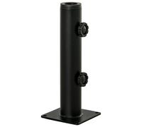 Outsunny Pied de parasol, tube de parasol réglable en métal pour mât de Ø 34, 38 et 48 mm, noir