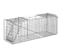 Piège vivant - Outsunny - cage de capture pliante petits animaux rat souris 2 portes poignée - acier - 81x26x35cm - gris