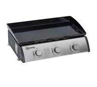 Outsunny Plancha gaz barbecue à gaz en acier inox 3 brûleurs 9 kW antiadhésive grande surface de gril 61 x 35,5 cm Aosom France