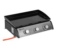 Outsunny Plancha gaz barbecue à gaz en acier inox 3 brûleurs 9 kW antiadhésive grande surface de gril 61 x 35,5 cm Aosom France