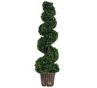 Outsunny Plante Artificielle topiaire Buis Arbre Artificiel en Forme de Spirale dim. Ø 32 x 120H cm Vert