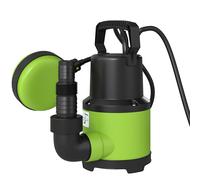 Outsunny Pompe d'évacuation eaux chargées/propres débit 9000L/H 400W profondeur max. 15m interrupteur à flotteur 16x14x27cm vert