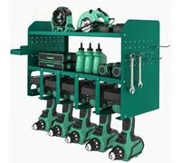 Outsunny Porte-outils, support pour 5 perceuses électriques avec plateau latéral.
