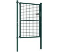 Outsunny Portillon de jardin en acier 97 x 175 cm portail de jardin avec serrure, clés et poignée, vert